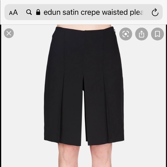 NWT Edun waisted pleated shorts high rise sz 6 - Picture 1 of 5